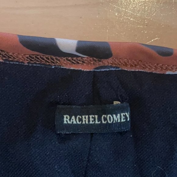 Rachel Comey Long Sleeve Leopard Print Stripe Accent Front Zip One Piece Swim - Picture 6 of 12